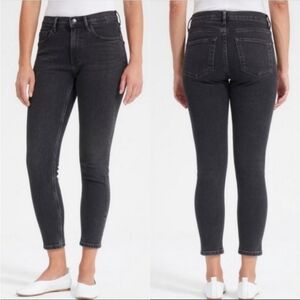 Everlane Black Washed Mid Rise Skinny Ankle Jeans Size 27